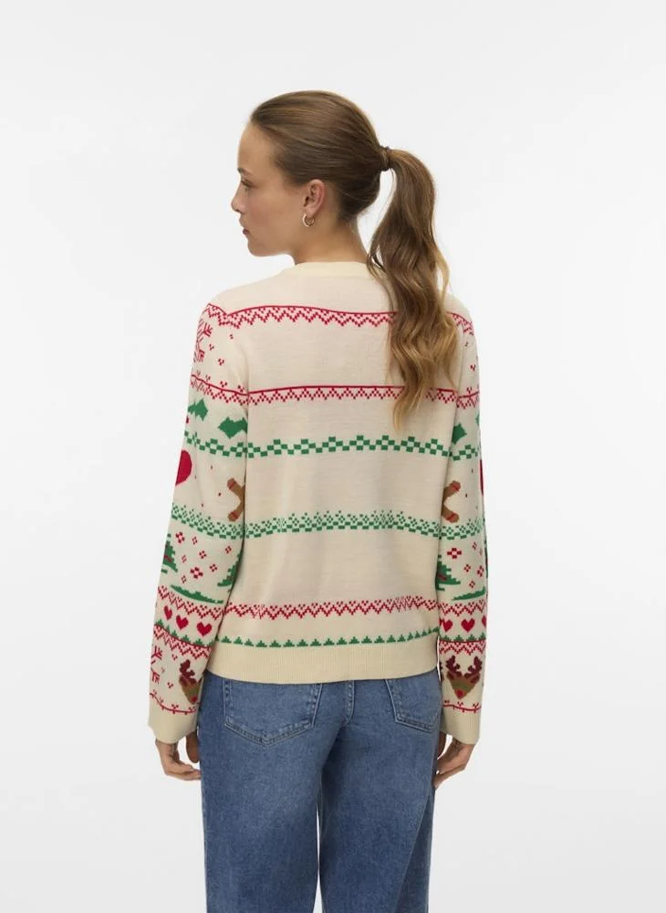 VERO MODA Christmas Printed Sweater