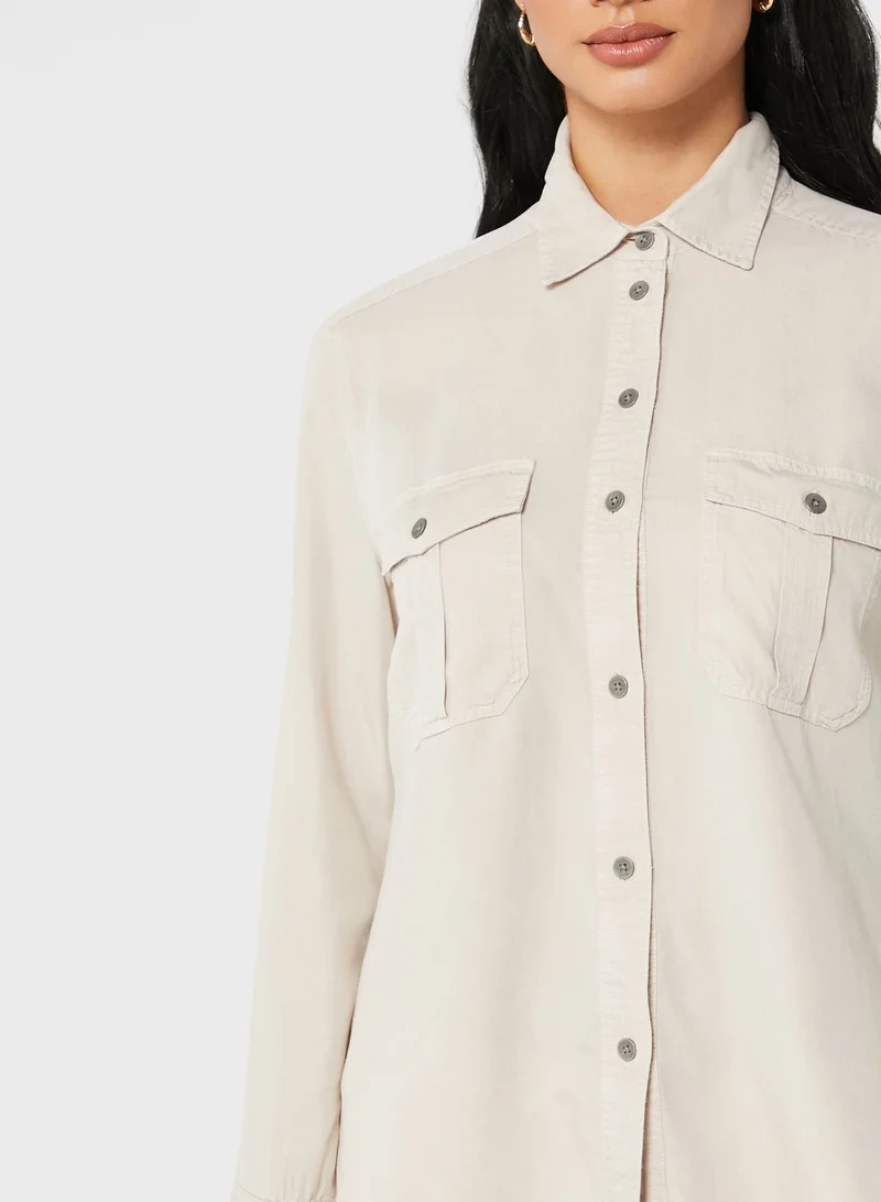 American Eagle Button Down Denim Shirt