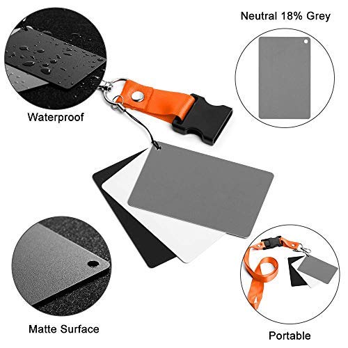 Sedremm Grey Card White Balance Card 3 in 1 Digital Color Correction Set 18% Exposure Photography Card for Video DSLR and Film with Microfiber Cleaning Cloth - Image 3