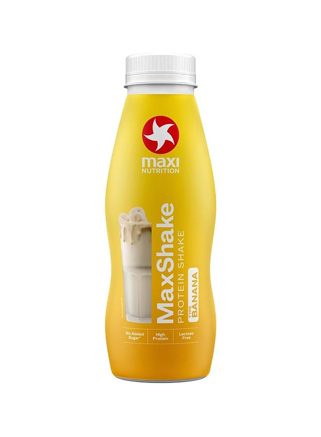 Maxi Nutrition MaxShake Protein Milk Shake Banana Flavour| With 25g Of High Protein | Lactose Free | No Added Sugar | No Artificial Colour & Flavour - Image 1