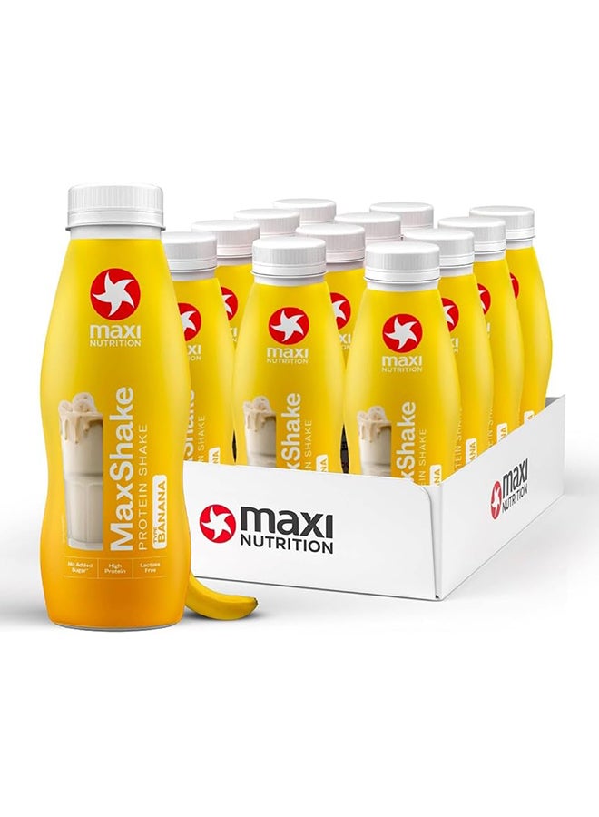 Maxi Nutrition MaxShake Protein Milk Shake Banana Flavour| With 25g Of High Protein | Lactose Free | No Added Sugar | No Artificial Colour & Flavour - Image 5