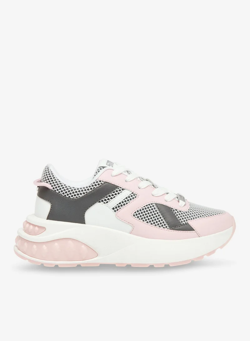 Steve madden logan pink/white women's sneakers
