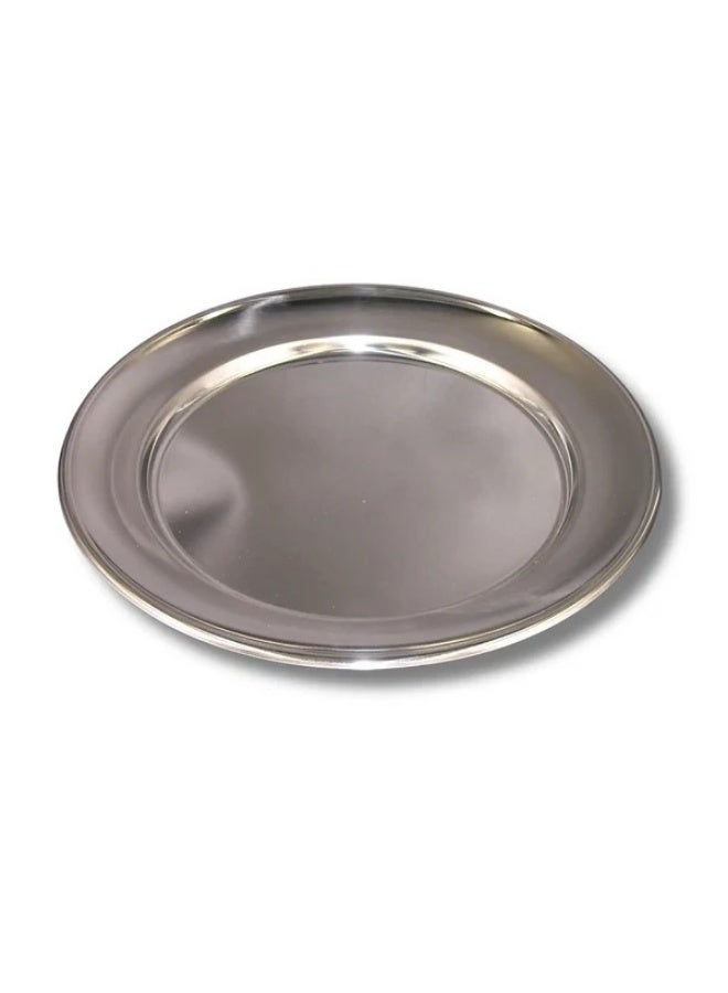 سرڤيس عشاء دائري ستانلس ستيل 18/10 سادة - Image 1