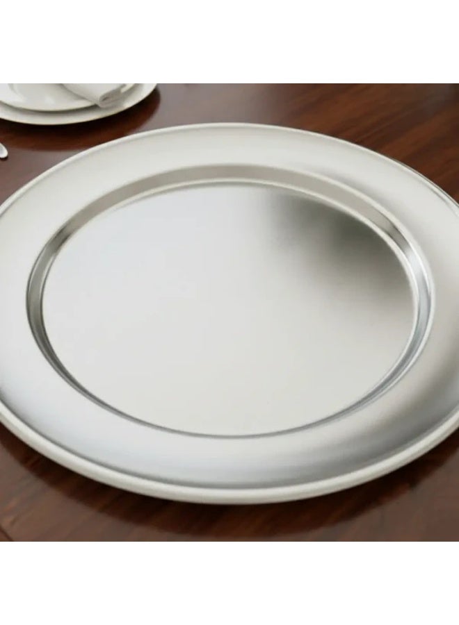 سرڤيس عشاء دائري ستانلس ستيل 18/10 سادة - Image 5