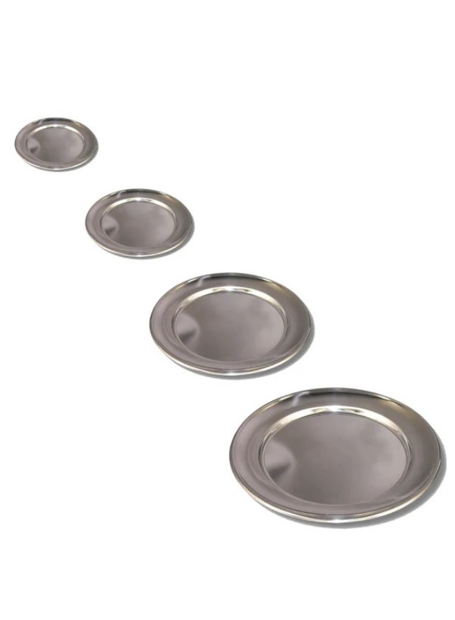 سرڤيس عشاء دائري ستانلس ستيل 18/10 سادة - Image 2