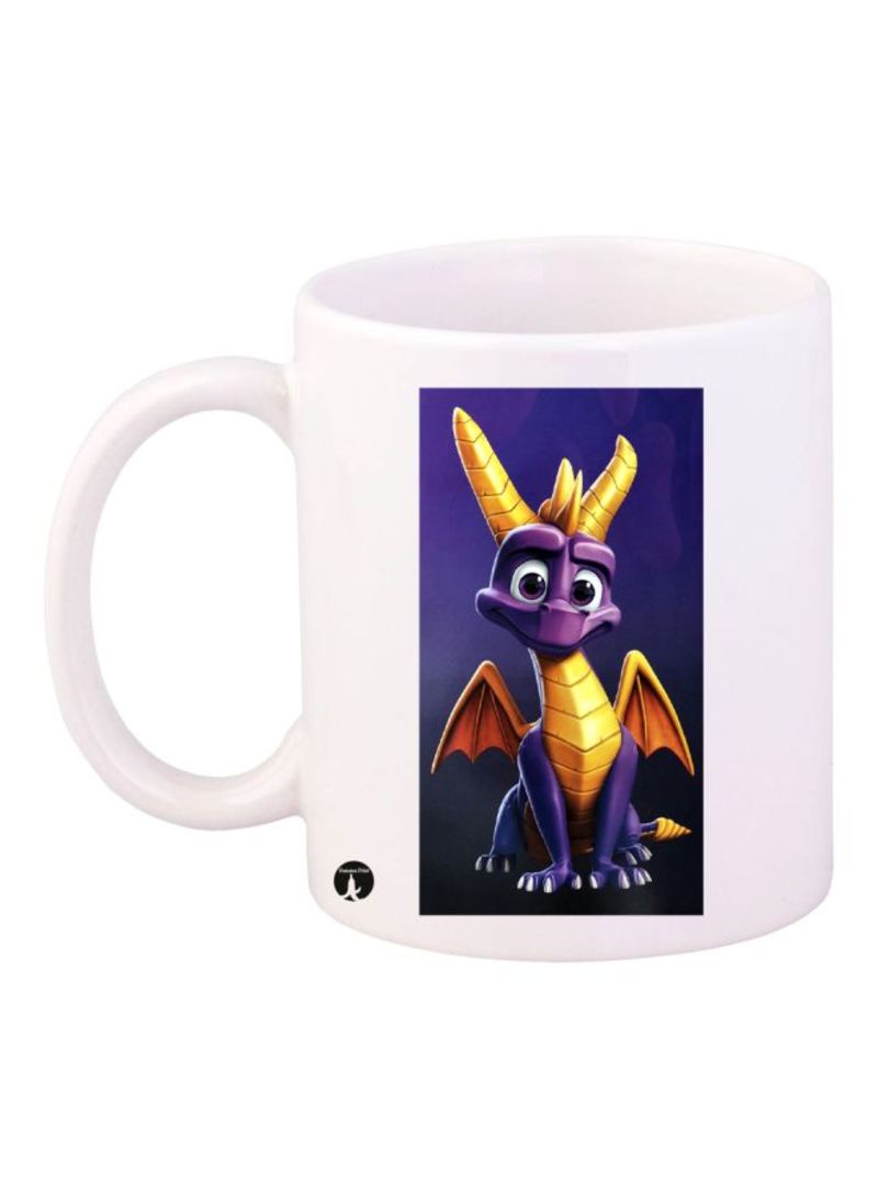 Spyro Video Video Game Printed Mug Blue/Yellow Standard Size