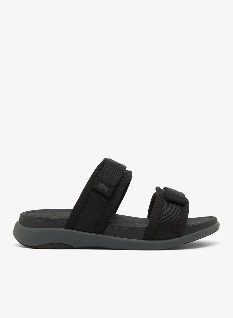 FitFlop F-Mode Go Two Bar Webbing Slides - Image 1