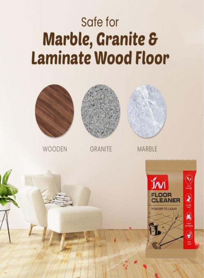 JAVI Powder-To-Liquid Floor Cleaner | Eco-Friendly, Non-Toxic, Pet & Baby Safe | Natural Scent | Plastic-Free | 99% Germ Kill | Natural floor cleaner | Powder Refill Pack (10 Sachets = 5 Litre) - Image 5