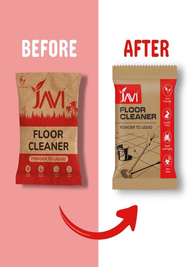 JAVI Powder-To-Liquid Floor Cleaner | Eco-Friendly, Non-Toxic, Pet & Baby Safe | Natural Scent | Plastic-Free | 99% Germ Kill | Natural floor cleaner | Powder Refill Pack (10 Sachets = 5 Litre) - Image 2