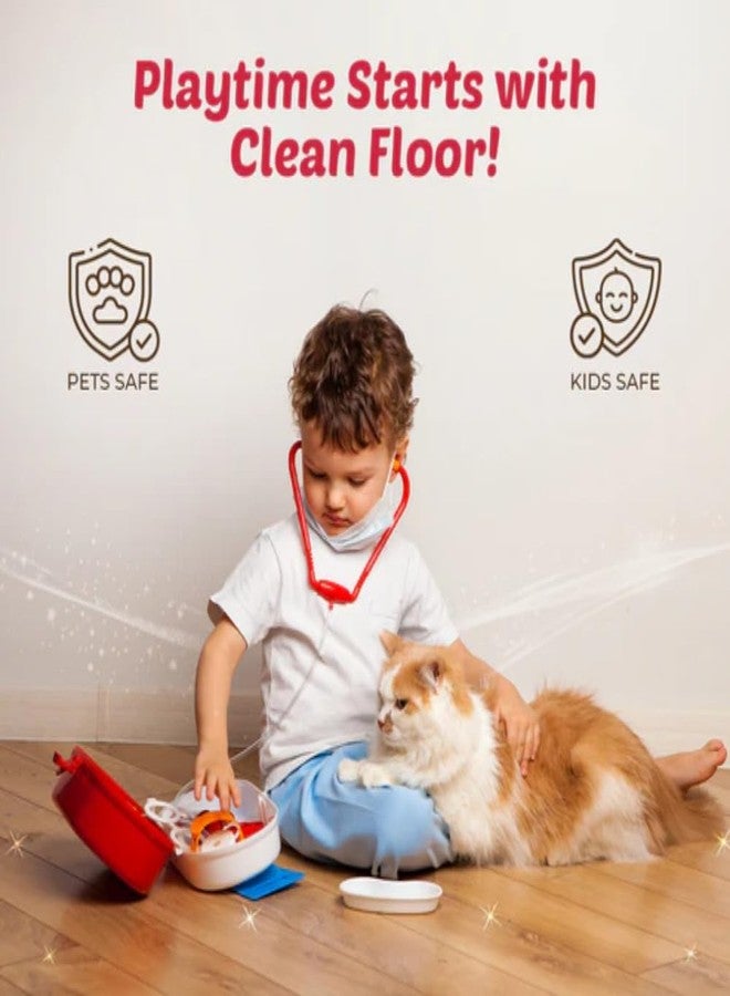 JAVI Powder-To-Liquid Floor Cleaner | Eco-Friendly, Non-Toxic, Pet & Baby Safe | Natural Scent | Plastic-Free | 99% Germ Kill | Natural floor cleaner | Powder Refill Pack (10 Sachets = 5 Litre) - Image 3