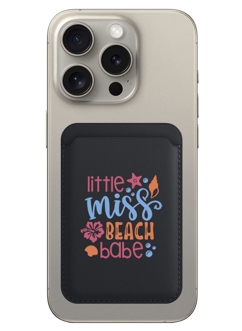 Theodor Magnetic Wallet, Compatible with MagSafe Wallet, for iPhone Wallet, for iPhone 16/15/14/13/12 Series, Not for iPhone 13/12 mini, 3 Card Holder, Vegan Leather, Black - little miss beach babe - Image 1
