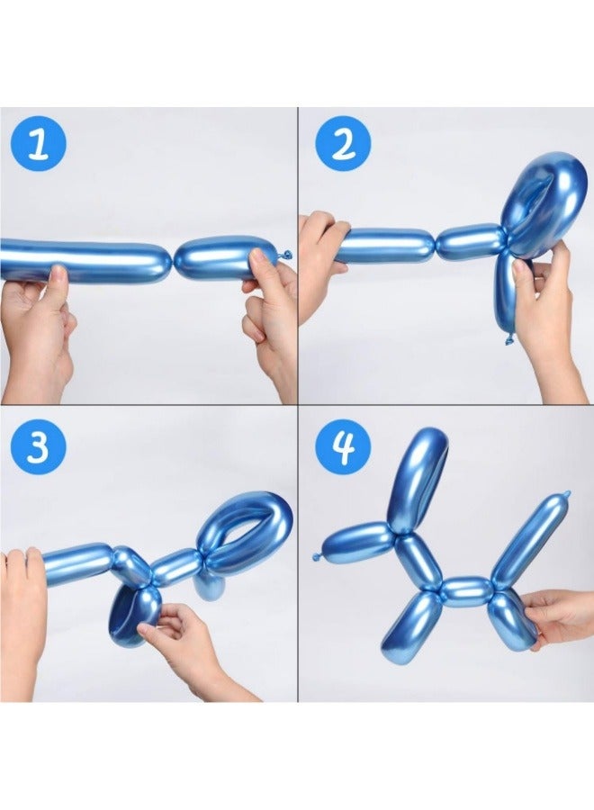 100PCS Decorative Long Balloons Magic Balloons Multicolor - Image 3