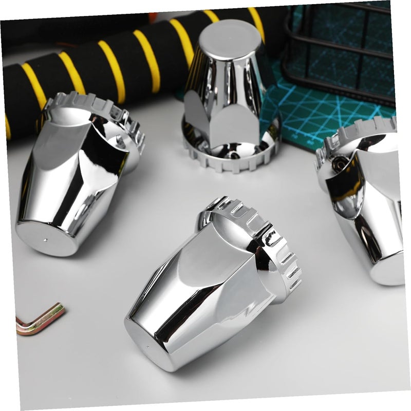 20 -Plated Plastic Lug Nut Covers for Semi Trucks Rust-Resistant Lug Bolt Caps with Easy Installation Protective Trailer Wheel Nut Caps Kit - Image 4