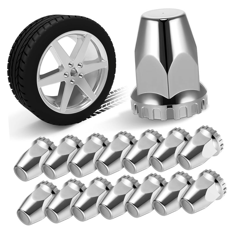 20 -Plated Plastic Lug Nut Covers for Semi Trucks Rust-Resistant Lug Bolt Caps with Easy Installation Protective Trailer Wheel Nut Caps Kit - Image 1