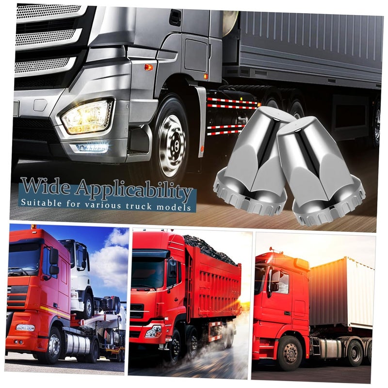 20 -Plated Plastic Lug Nut Covers for Semi Trucks Rust-Resistant Lug Bolt Caps with Easy Installation Protective Trailer Wheel Nut Caps Kit - Image 3