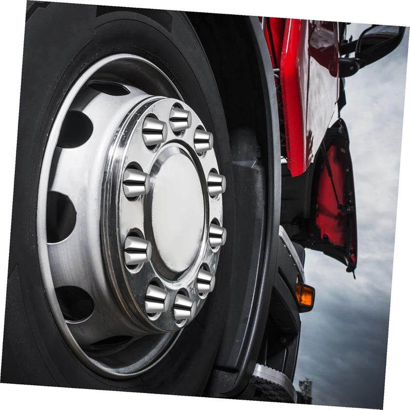 20 -Plated Plastic Lug Nut Covers for Semi Trucks Rust-Resistant Lug Bolt Caps with Easy Installation Protective Trailer Wheel Nut Caps Kit - Image 5