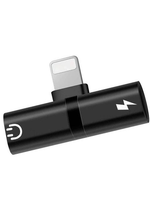 2 In 1 Double Lightning Headphone Audio And Charge Splitter Adapter For iPhone