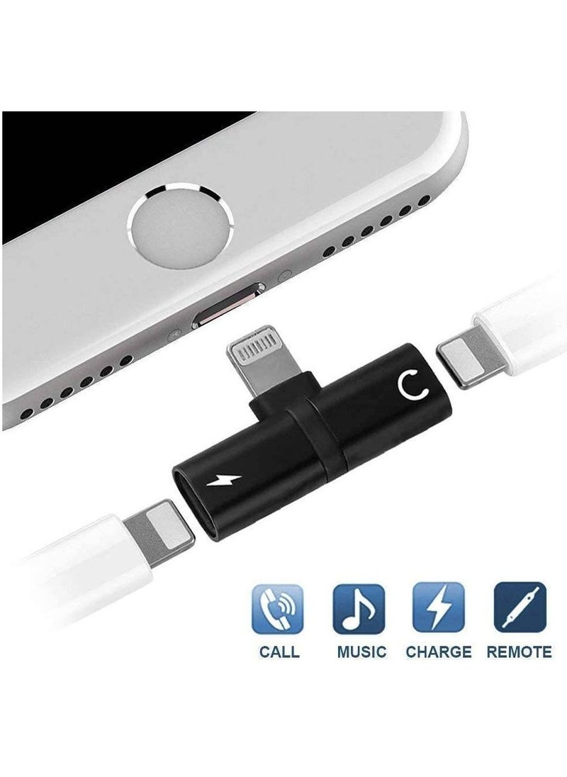 Generic - 2 In 1 Double Lightning Headphone Audio And Charge Splitter Adapter For iPhone - Image 1