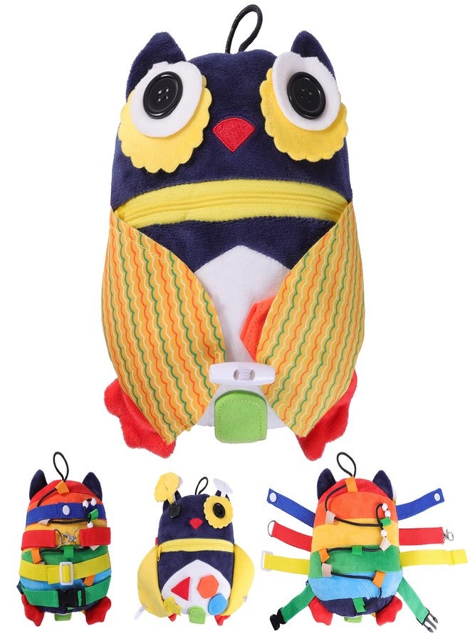lefeke Buckle Owls Aids - Alzheimers Patients Learning Activity - Develop Motor Skills and Problem Solving - Geometry and Color Recognition - Sensory Stuffed Animal Aids for Elderly - Image 1