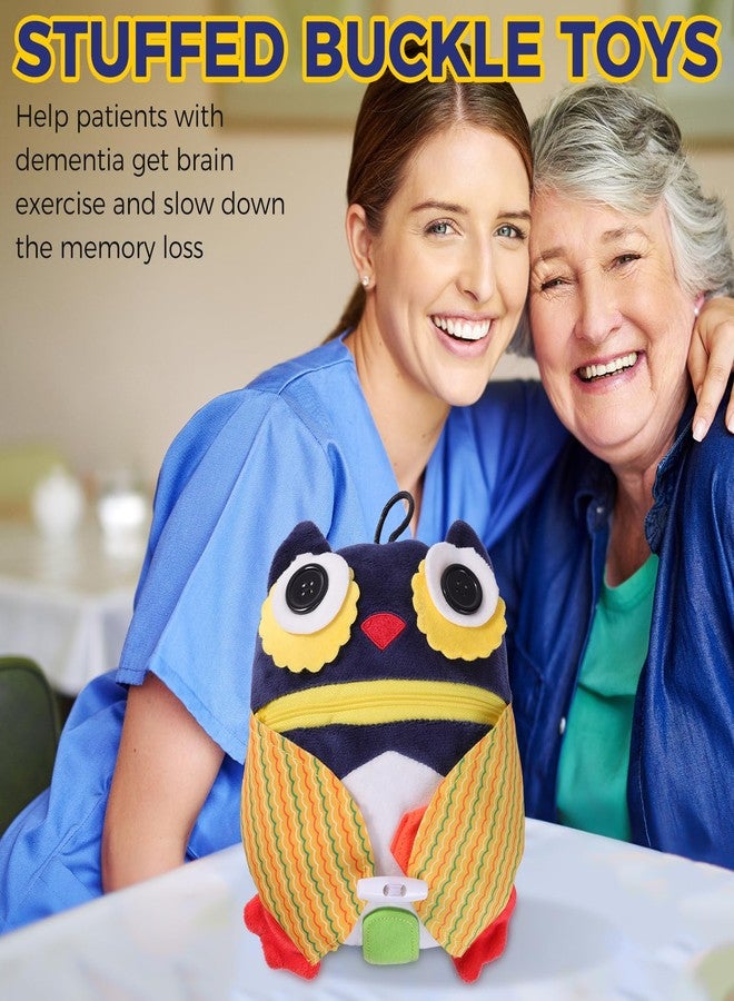 lefeke Buckle Owls Aids - Alzheimers Patients Learning Activity - Develop Motor Skills and Problem Solving - Geometry and Color Recognition - Sensory Stuffed Animal Aids for Elderly - Image 4