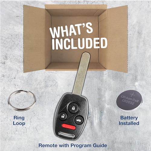KeylessOption Key Fob Replacement for 2003 2004 2005 2006 2007 2008 2009 2010 Honda Accord Element Keyless Remote Control, 4-Button OUCG8D-380H-A - Image 3