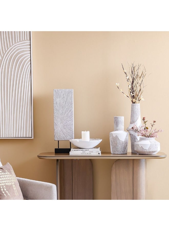 DANUBE HOME Danube Home Ava Polyresin 2-Tone Texture Sculpture - (19.5X7.5X62.5 Cm) Elegant White Home Decor Figurine Artistic Accent For Living Room, Shelf, Tabletop Decorative Home Accessories  - Image 3