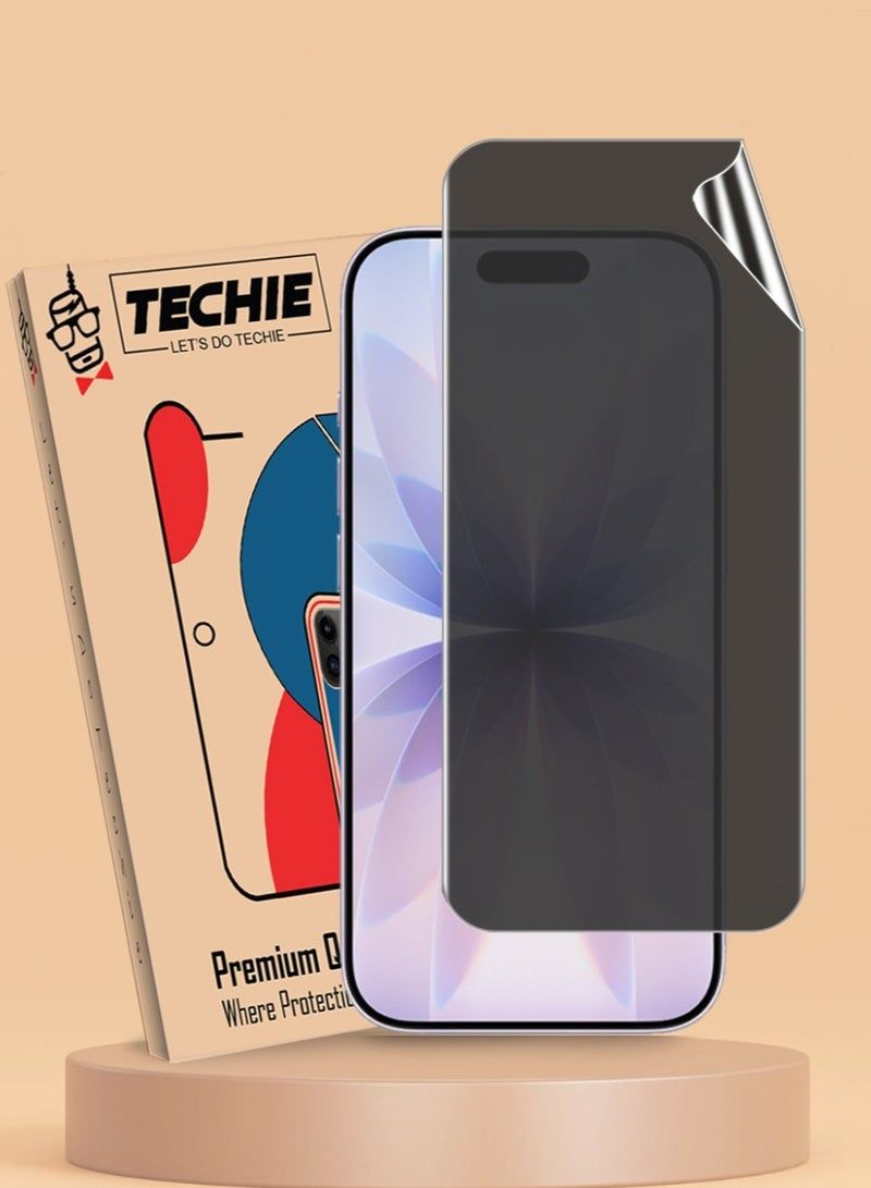 Techie iPhone 17 Screen Protector – Matte Privacy HD Hydrogel Film, Full Coverage, Anti-Scratch, Self-Healing, Smooth Touch, Bubble-Free, Easy Installation (Hoco Series) - Image 1