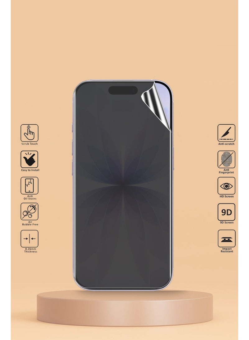 Techie iPhone 17 Screen Protector – Matte Privacy HD Hydrogel Film, Full Coverage, Anti-Scratch, Self-Healing, Smooth Touch, Bubble-Free, Easy Installation (Hoco Series) - Image 5