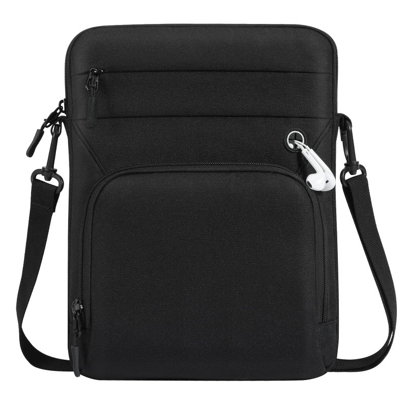 Dadanism 9-11" Tablet Sleeve Bag with Shoulder Strap for iPad (A16) 11", iPad Air M4 Pro M5 11", iPad 10th Gen 10.9", iPad 9/8/7th Gen 10.2", Galaxy Tab A11+ Plus 11", reMarkable 2 10.3",Black - Image 1