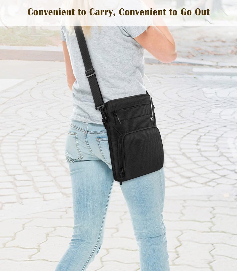 Dadanism 9-11" Tablet Sleeve Bag with Shoulder Strap for iPad (A16) 11", iPad Air M4 Pro M5 11", iPad 10th Gen 10.9", iPad 9/8/7th Gen 10.2", Galaxy Tab A11+ Plus 11", reMarkable 2 10.3",Black - Image 2