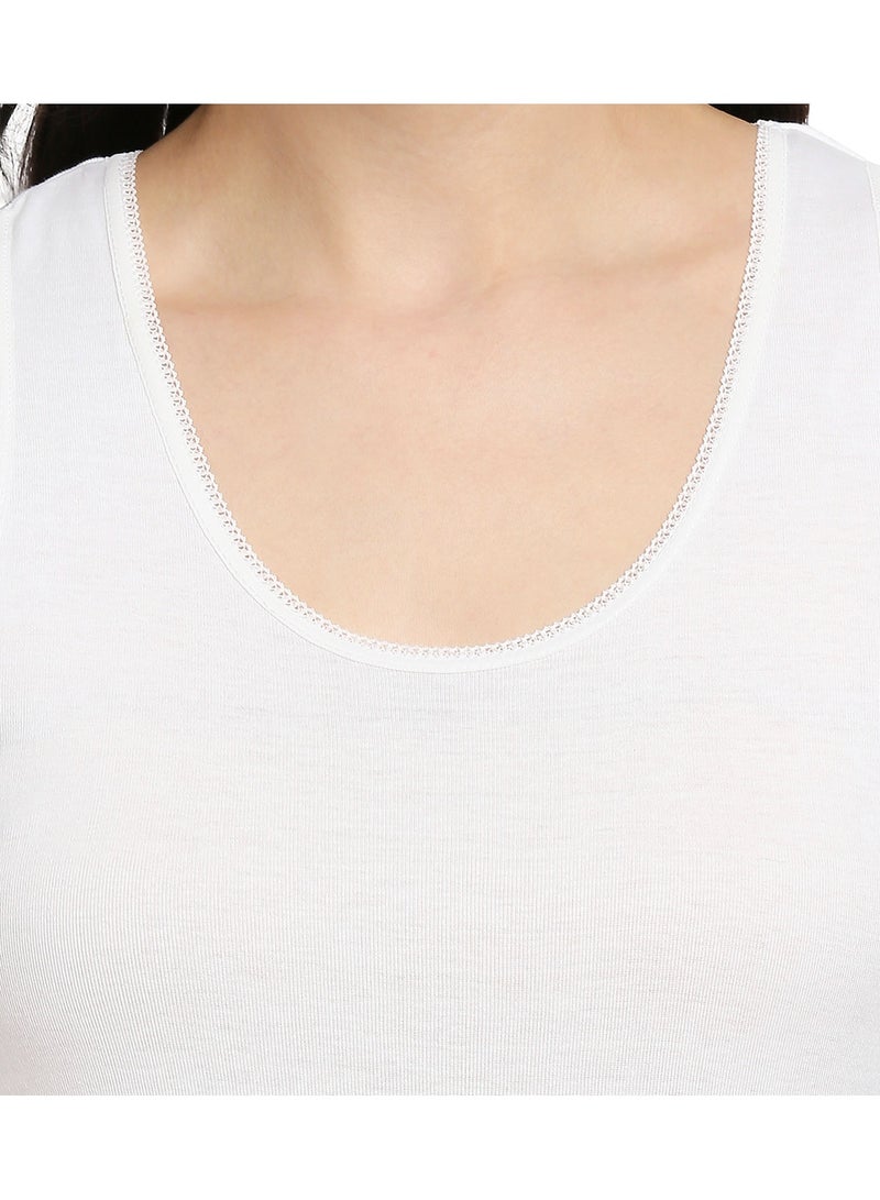 BYC GIRLS COTTON VEST - WHITE - Image 2