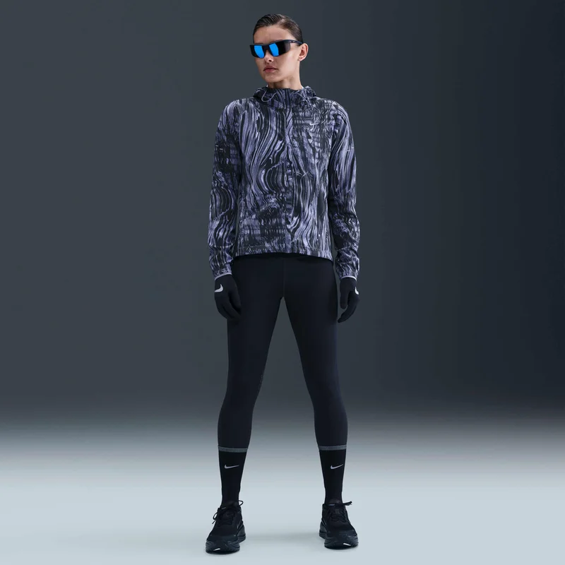 Nike Blue Women's Swift Repel UV Printed Running Jacket for Women | Best Price UAE