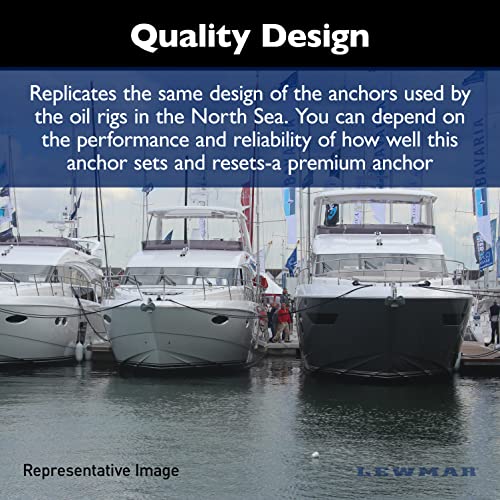 Lewmar Galvanized Steel Claw Anchor 2.2 lbs. for Boats 13'-20', Bruce-Style Claw for Quick Setting, Bow Roller Compatible - 2020202241 - Image 4