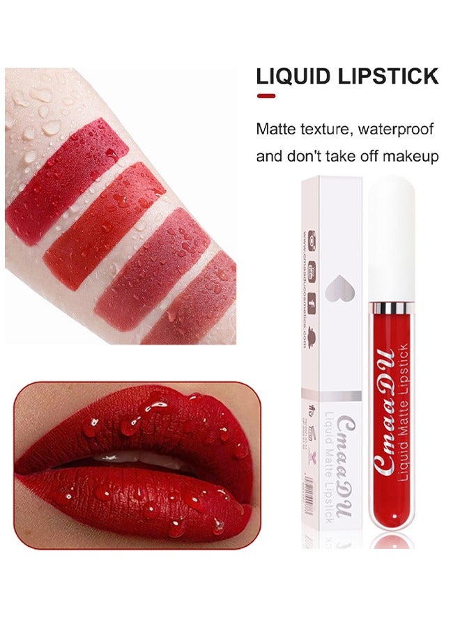 سمادو أحمر الشفاه السائل غير اللامع ، له ملمس منعش ، سهل التلوين ، لا يلمس الكوب ، له تأثير ترطيب طويل الأمد ، مع تأثير ملء الشفاه غير اللامع (# 13) - Image 3