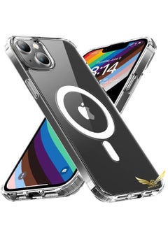iPhone 14 Plus Clear Magnetic Case with Built in Magnets Compatible with MagSafe Crystal Clear Slim TPU Hard Back Cover for Apple iPhone 14 Plus 6.7 inch 2022 Released (Clear)