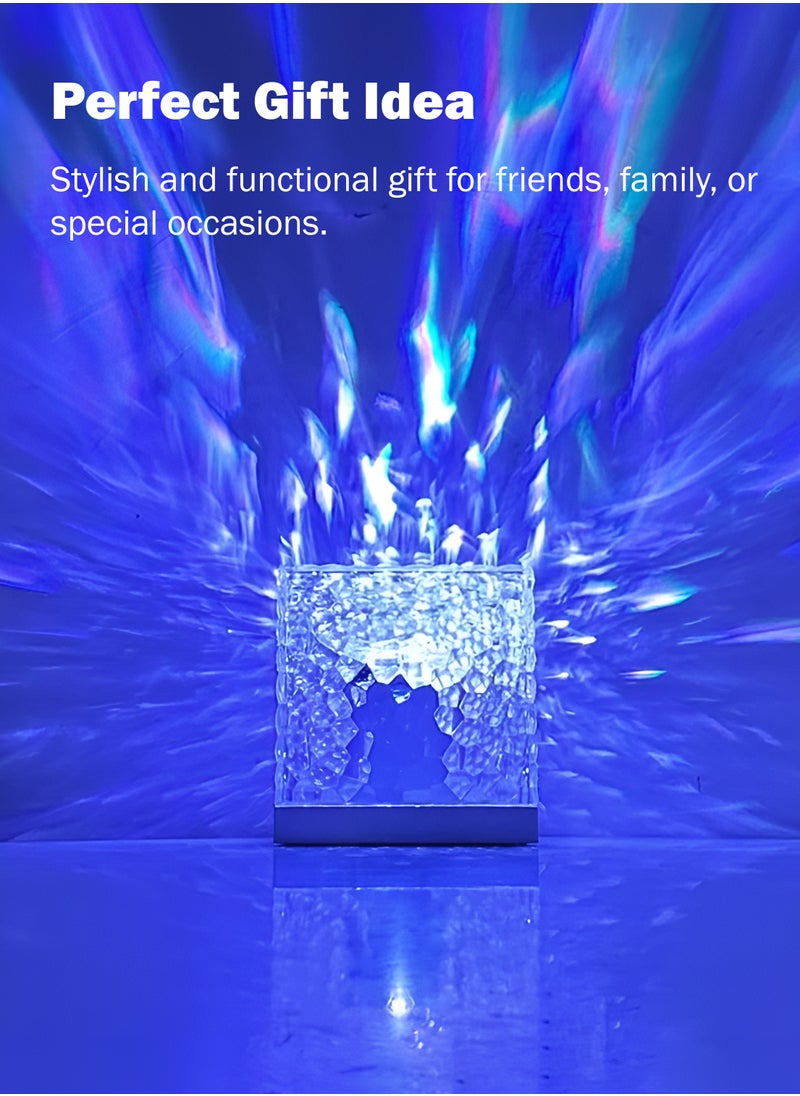 Toshionics Crystal Table Lamp Night Light Decorative Lamp Crystal Projection Lamp Mood Lighting for Cozy Atmosphere Ideal for Bedroom Living Room or Any Relaxation Space Home Décor Lamp 16 Colors Cube LED Lamp with USB Charging Wire and Remote Control RGB Color Changing Dimmable Night Light Lamp Decorative Lighting for Home Party Wedding and Any Occasions  - Image 5