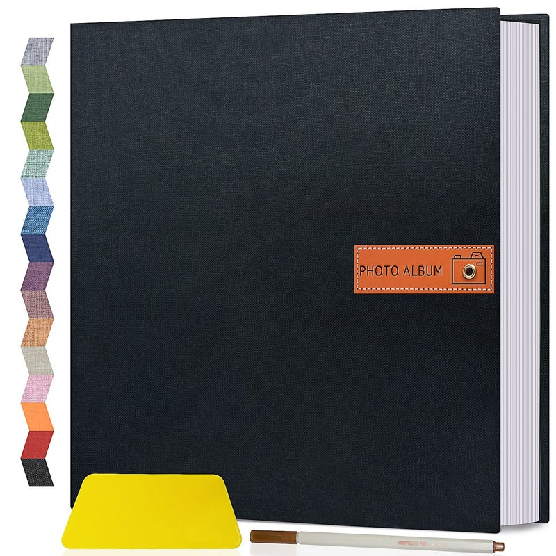 Popotop Large Photo Album Self Adhesive 4x6 5x7 8x10 Scrapbook Album DIY Picture Book Gifts for Mom Family Baby and Wedding with Metal Pen and Plastic Board - Image 1