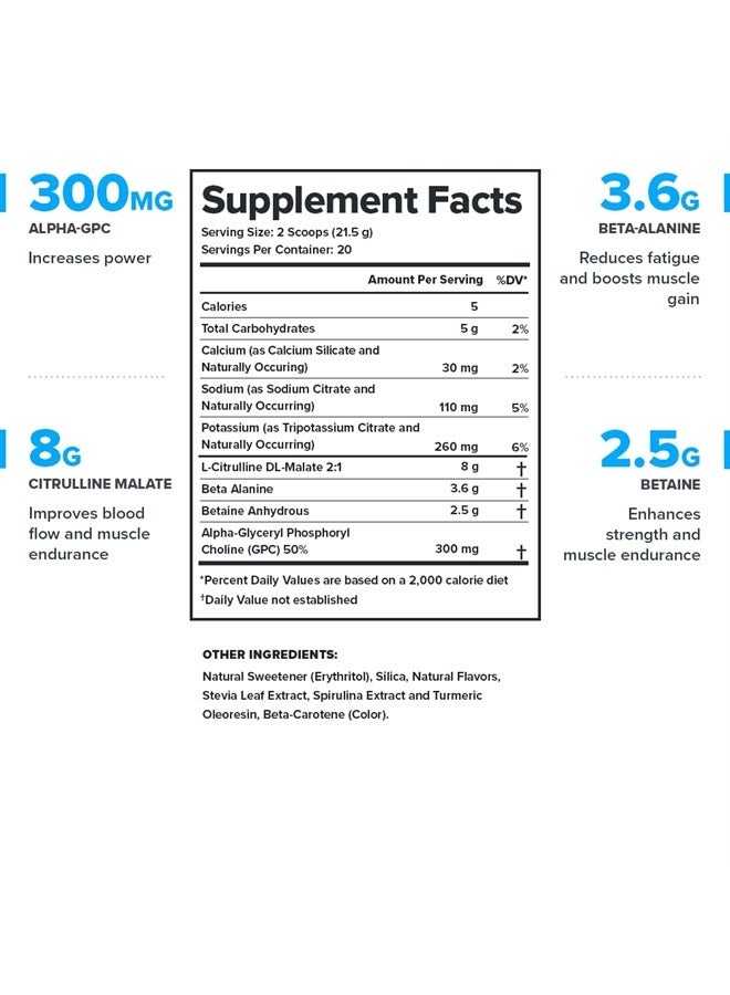 Legion Pulse Pre Workout Supplement - All Natural Nitric Oxide Preworkout Drink to Boost Energy, Creatine Free, Naturally Sweetened, Beta Alanine, Citrulline, Alpha GPC (Caffeine Free Green Apple)  - Image 2