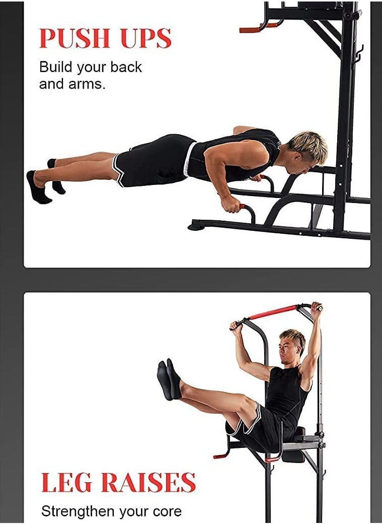 Max Strength Strength® Power Tower Multi-Function Pull Up Rack & Dip Station Abs Dip Station  - Image 4