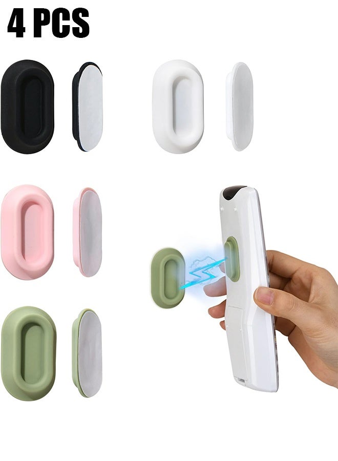 اتش واي حامل التحكم عن بعد المثبت على الحائط المغناطيسي متعدد الألوان - مجموعة من 4 منظمات ذاتية اللصق لمكيف الهواء وأجهزة التحكم عن بعد للتلفزيون ، تخزين العلبة للتلفزيون الخلفي - Image 1