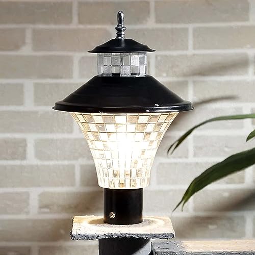 SINOMAN Metal and Polycarbonate Main Gate Light for Outdoor Pillars Durable Waterproof Post Lamp for Garden, Driveway, Entrance, Driveway,Pathway, Lawn and Fence Columns (Without Bulb) - Image 2