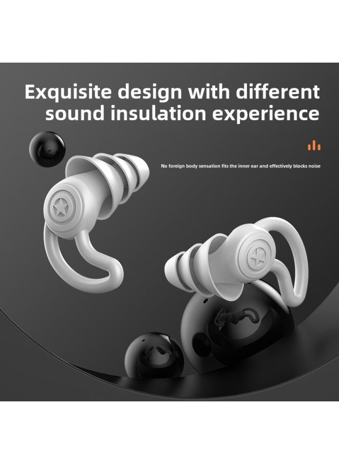 Swimming Earplugs Sleeping Silencer Earplugs Professional Anti-snore Noise Reduction Earplugs Dormitory Anti-noise Mute Earplugs Cross-border-Color:Green (color Box + Storage Box)