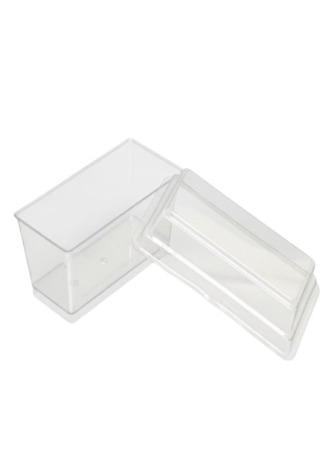 CHOCO DECOR Clear Plastic Rectangular Storage Box with Lid – 9cm x 4cm Transparent Multipurpose Container for Beads, Screws, Crafts, Small Parts, Jewelry, Office & Lab Use (10 Pcs) - Image 1