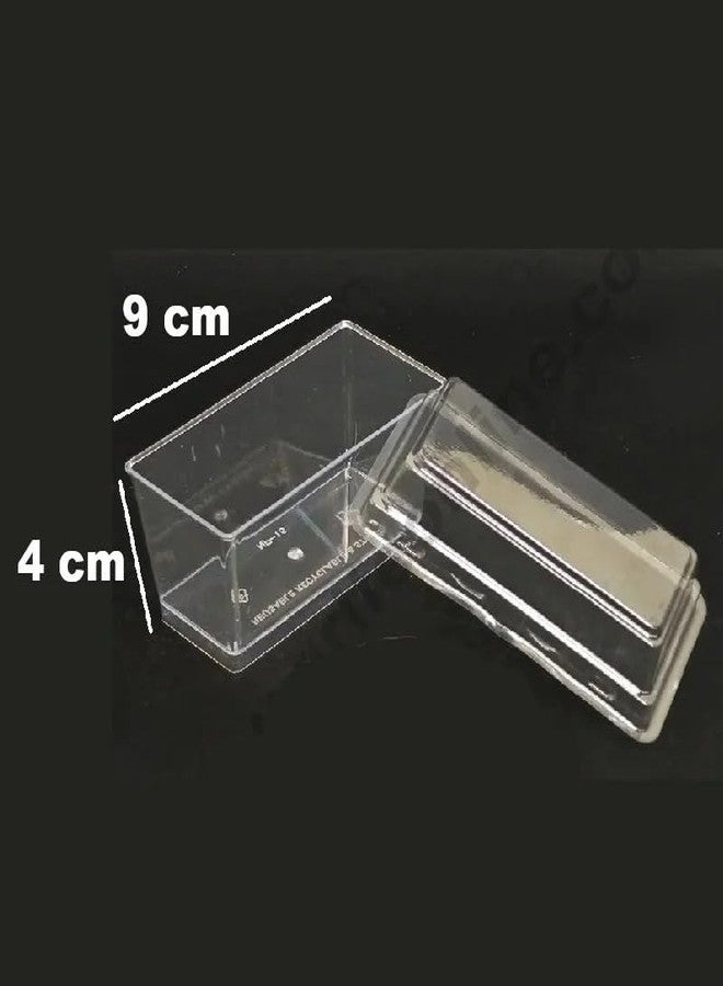 CHOCO DECOR Clear Plastic Rectangular Storage Box with Lid – 9cm x 4cm Transparent Multipurpose Container for Beads, Screws, Crafts, Small Parts, Jewelry, Office & Lab Use (10 Pcs) - Image 2