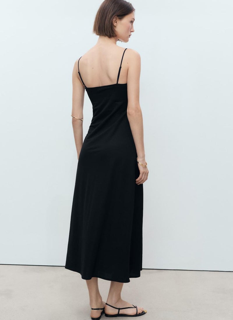 MANGO Satin Midi Dress  - Image 2