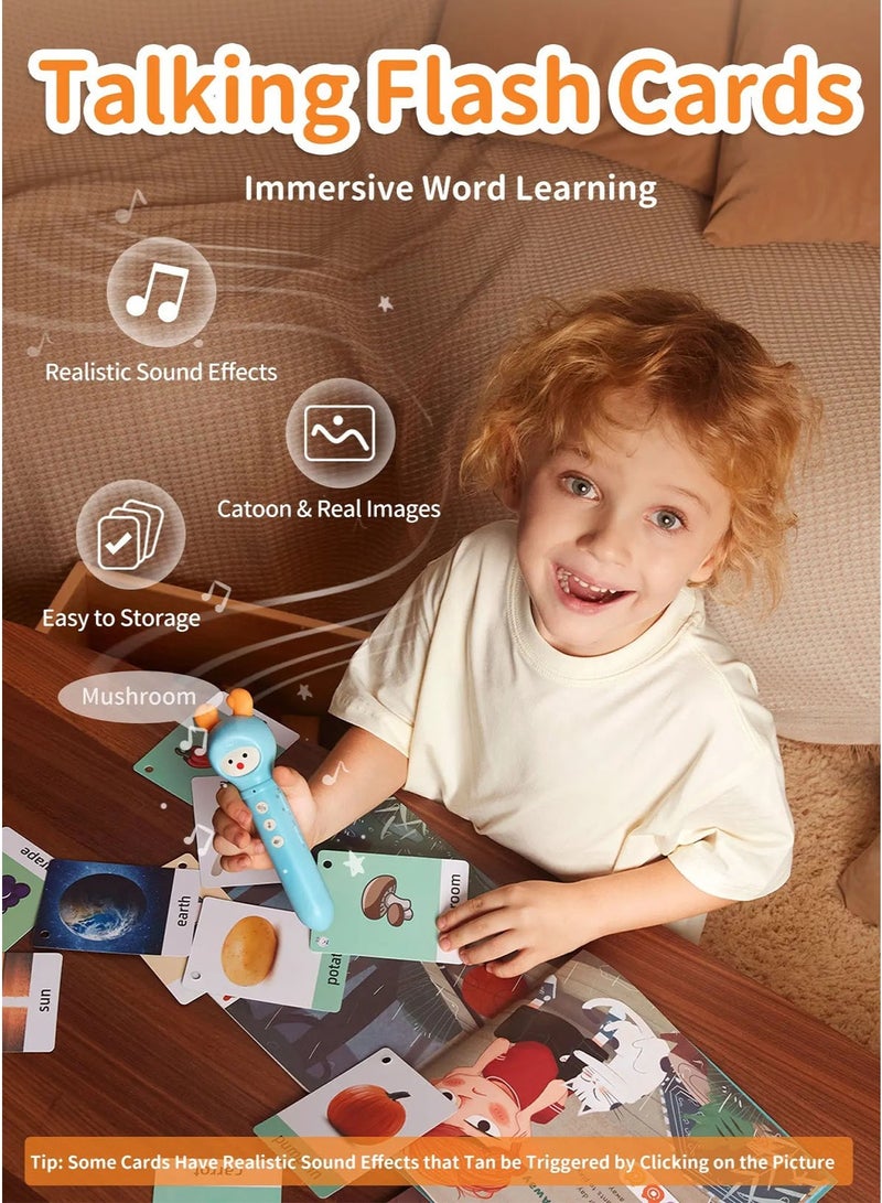alilo Interactive Reading Pen Set for Kids 3-6 Years Smart Talking Flash Cards Educational Learning Toy with Reading Pen 3 Mother Goose Nursery Rhyme Books 100 Flash Cards 540 Recording Stickers Alphabet Piano Card Stories Lullabies Music Sound Effects Rechargeable Type-C Early English Learning Gift - Image 2