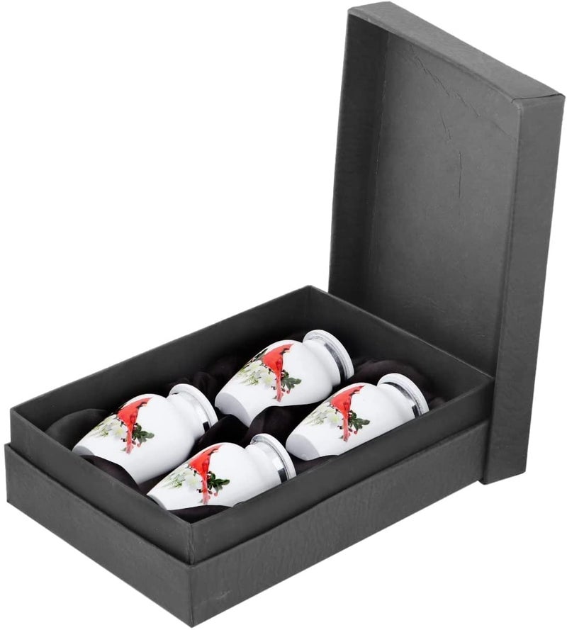 BOLD & DIVINE Small Cardinal Bird Keepsake Urns |for Human Ashes |Handcrafted | Mini Urn Set of 4 with Premium Box & Funnel - Image 5