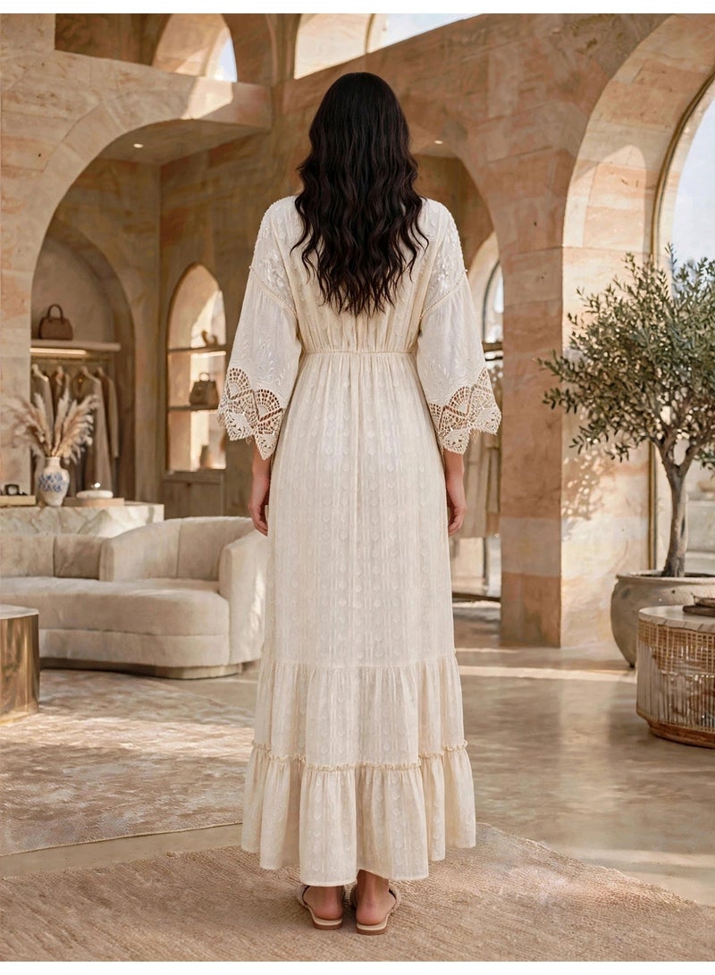 اكسا فستان همسات الأناقة IKPAP108Beige - Image 4