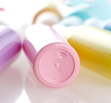 UPSTORE 6Pcs 30ml Macaron Color Empty Plastic Lotion Pump Bottle Portable Travel Cosmetic Storage Container Vials for Shower Gel Serums Makeup Emollient Emulsion Lotion Shampoo Toiletries Color Random - Image 3