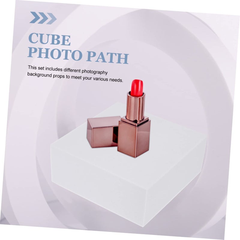 Geometric Foam Photography Props Set 4PCS for Jewelry Cosmetics Makeup Tools - Image 3
